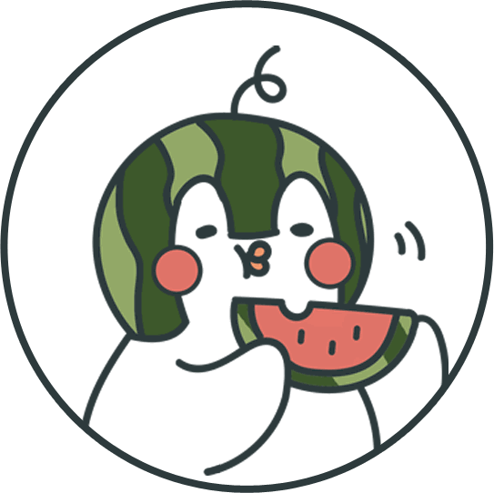 我是一只胖胖小企鹅生活在一线城市太热,所以我身上一直穿着西瓜小