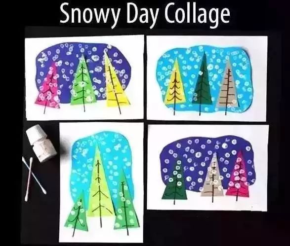 7款幼儿园冬天绘画手工教程竟擦出如此美丽的烟火