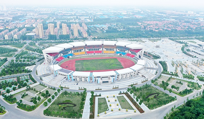中国二十二冶平度奥体中心成山东网红新地标