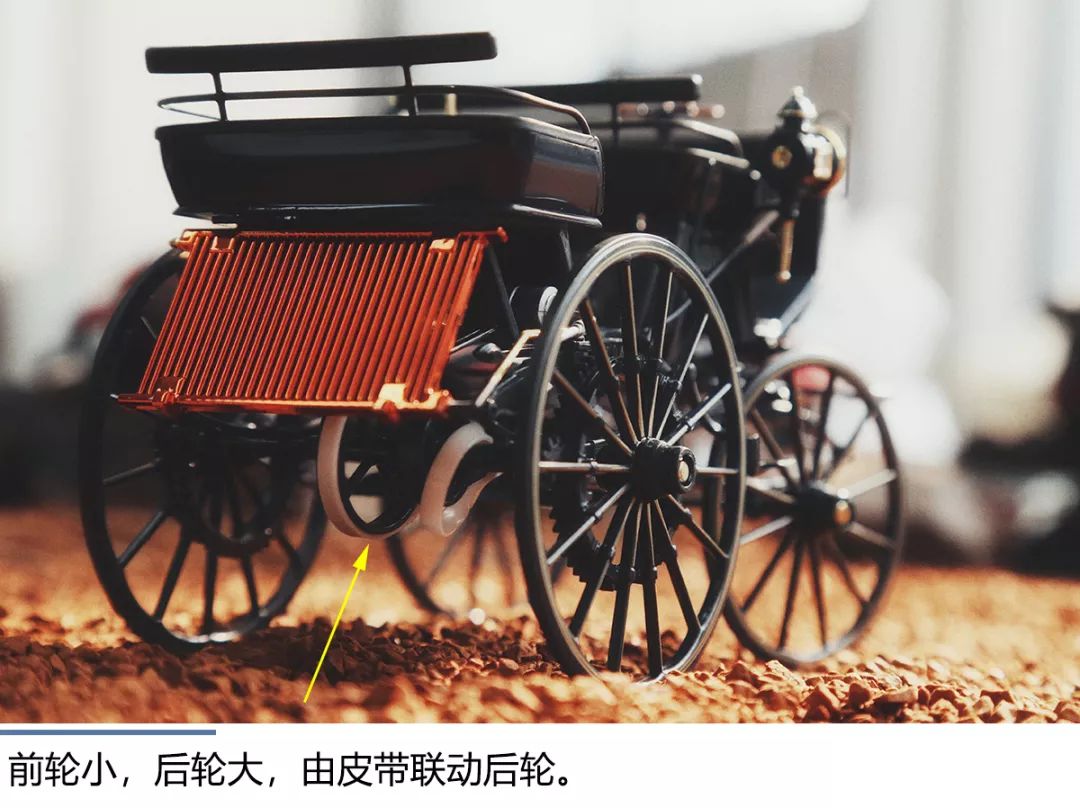 世界上第一辆四轮内燃机戴姆勒一号模型实拍