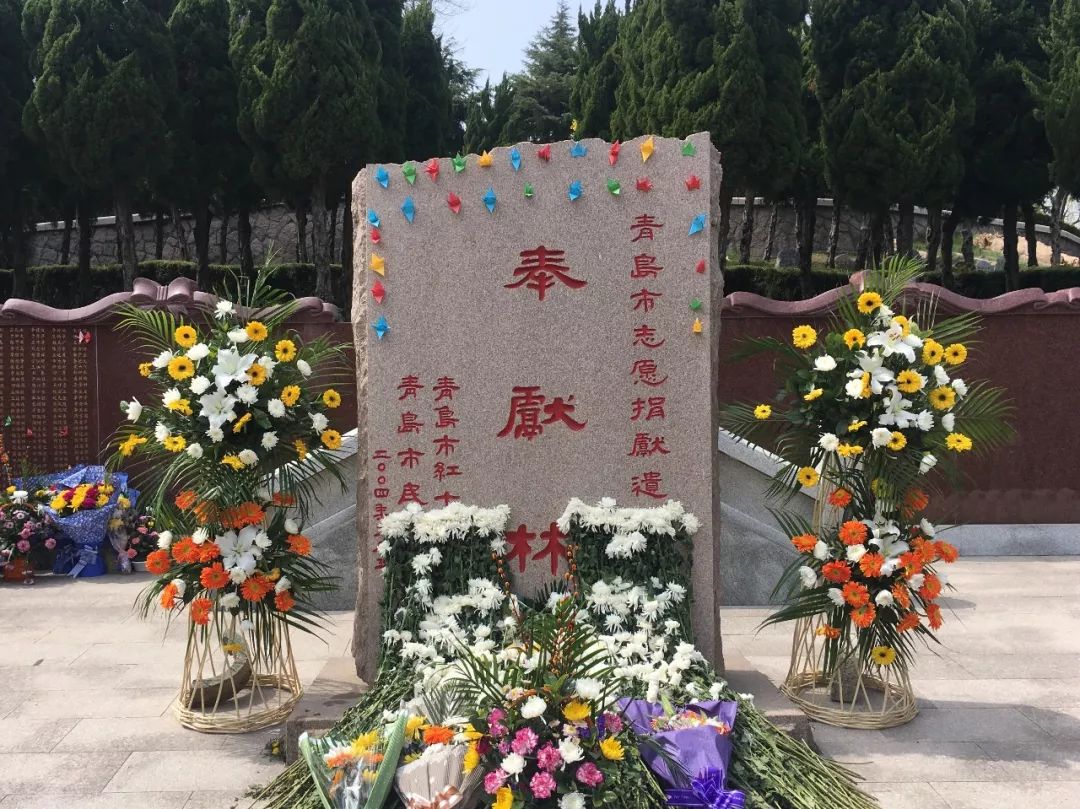 福宁园奉献林专为青岛遗体器官,角膜捐献者而设.