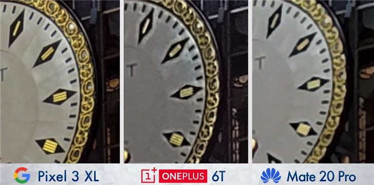 谷歌Pixel 3\/一加6T\/华为Mate 20 Pro夜间拍照对