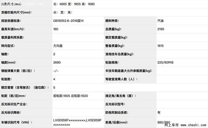 广丰全新SUV威兰达申报图 下月发布/搭2.5L混动