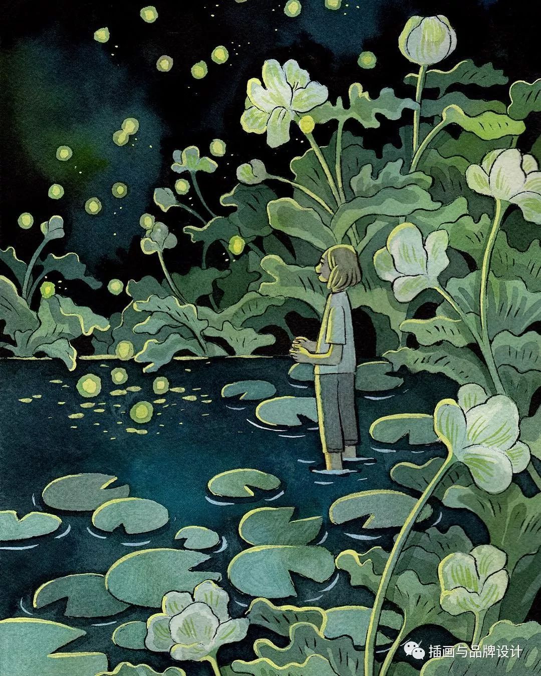 手绘丨水彩也能画出最治愈系的插画暖暖的被窝画风超美