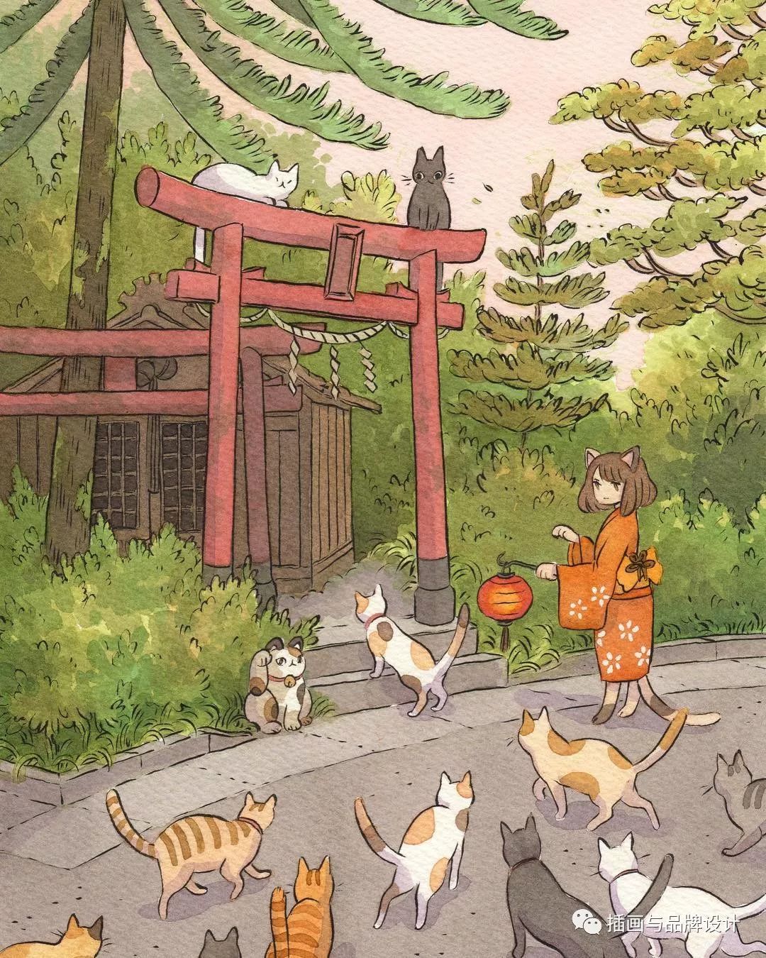 手绘丨水彩也能画出最治愈系的插画暖暖的被窝画风超美