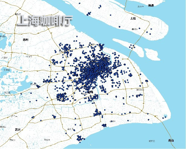 图3 上海市咖啡厅,烧烤店分布图2 北京市咖啡厅,烧烤店分布综合店铺