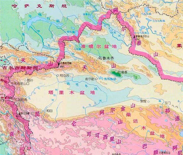 中蒙北塔山地图图片