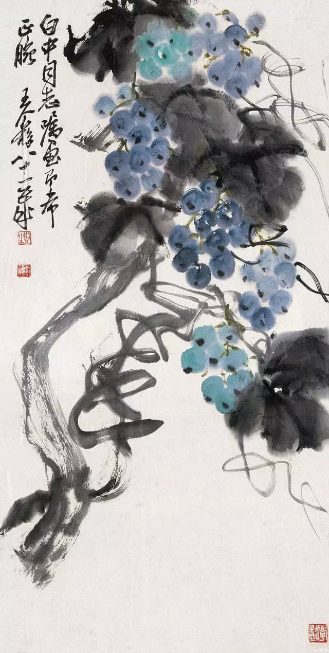 【1242期】王个簃笔下的花鸟画:笔势静蕴含蓄,潇洒遒劲!