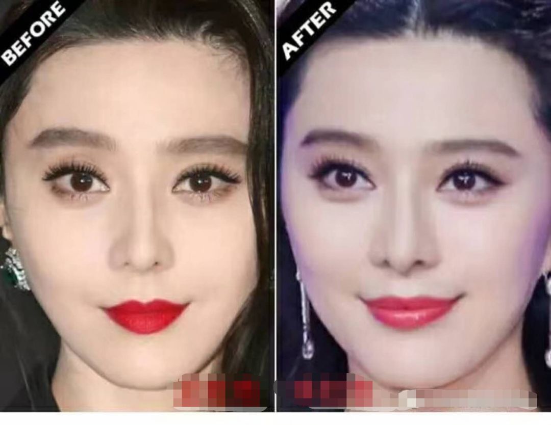 还有就是像女神范冰冰那样的高低眉,一定要注意避免,眉不可一高一低.