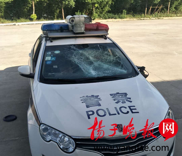 男子酒后发疯不回家砸完警车还打警察