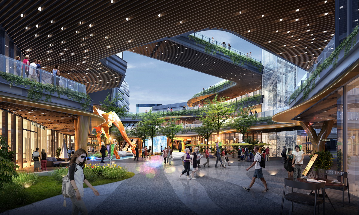 奇幻森林 l 山城中的森系商业——重庆万科彩云湖生活广场 / 成执设计