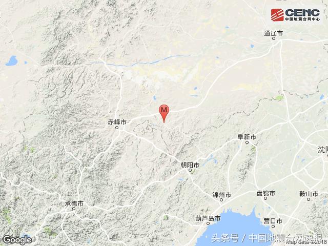 内蒙古赤峰市敖汉旗发生3.1级地震