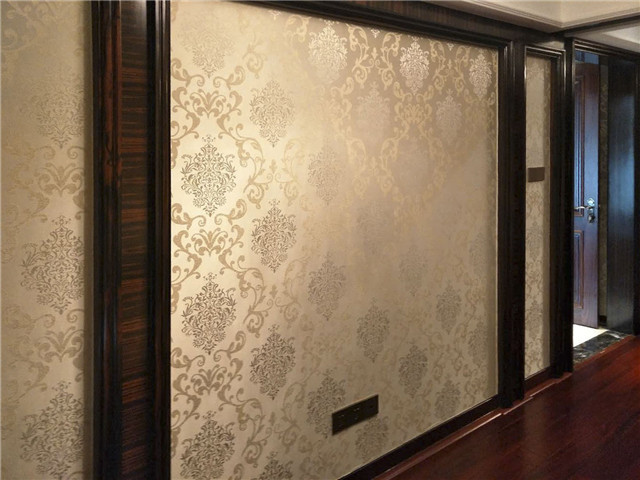 【领绣】这款欧式高精密提花墙布的效果奢华有味道!