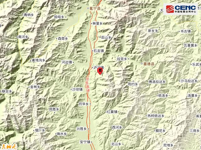 四川凉山州冕宁县发生35级地震
