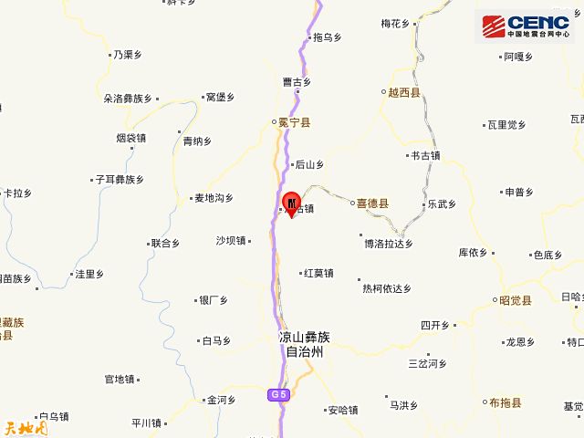 四川凉山州冕宁县发生35级地震