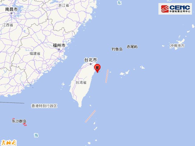 台湾宜兰县海域发生42级地震