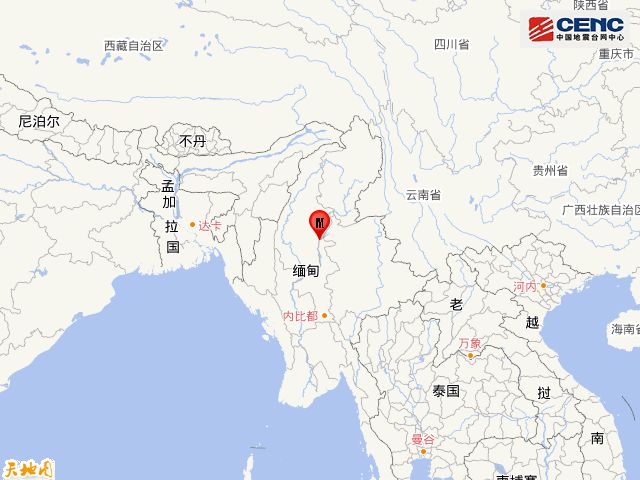 缅甸发生52级地震