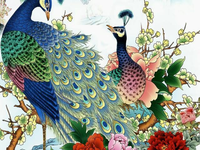 心理学:选出你喜欢的牡丹孔雀图,测出你是否是一个福泽深厚的人