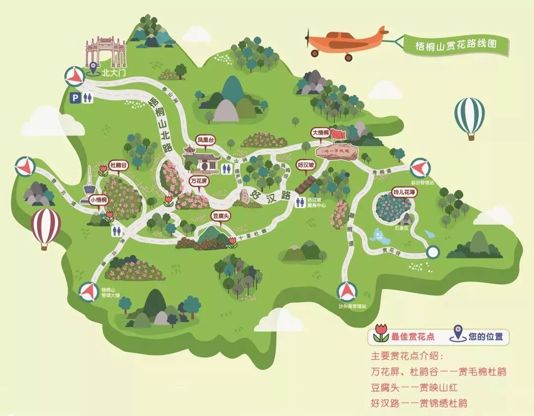 简单级:只赏小梧桐所需时间:中午开始上山,大概半天时间具体路线:北