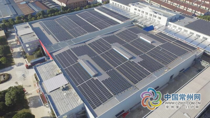 全球最大叠瓦组件光伏屋顶电站在常州竣工 每年二氧化碳减排1675吨