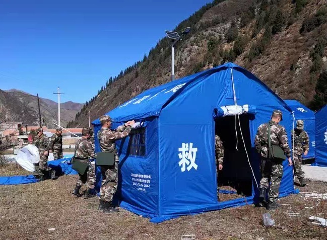 夏河县地震图片