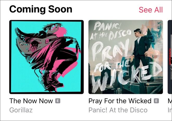苹果Apple Music新增即将到来区块 追踪预发