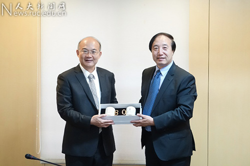 中国人民大学副校长杜鹏率团访问台湾