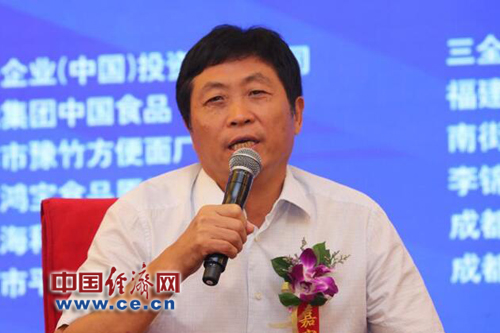 图为河北金沙河面业集团有限责任公司董事长魏海金.