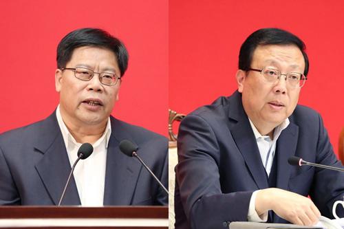 左：邱水平，右：郝平。图片来源：北京大学官网