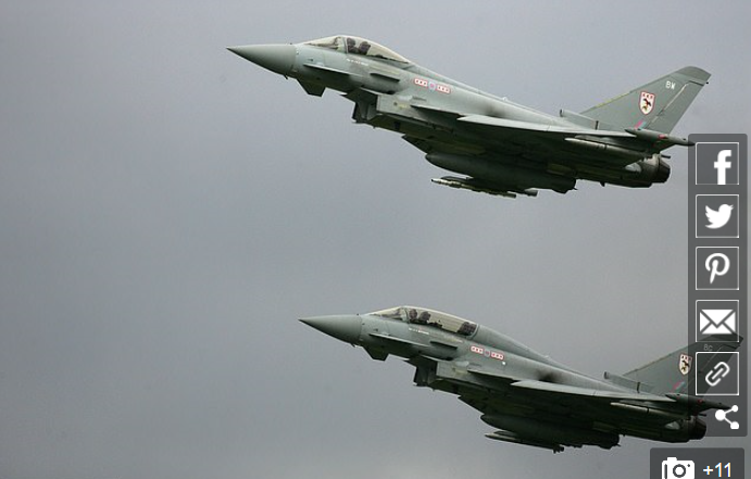 飞机失联:英战机紧急升空拦截 英国台风战机(图源:Getty)