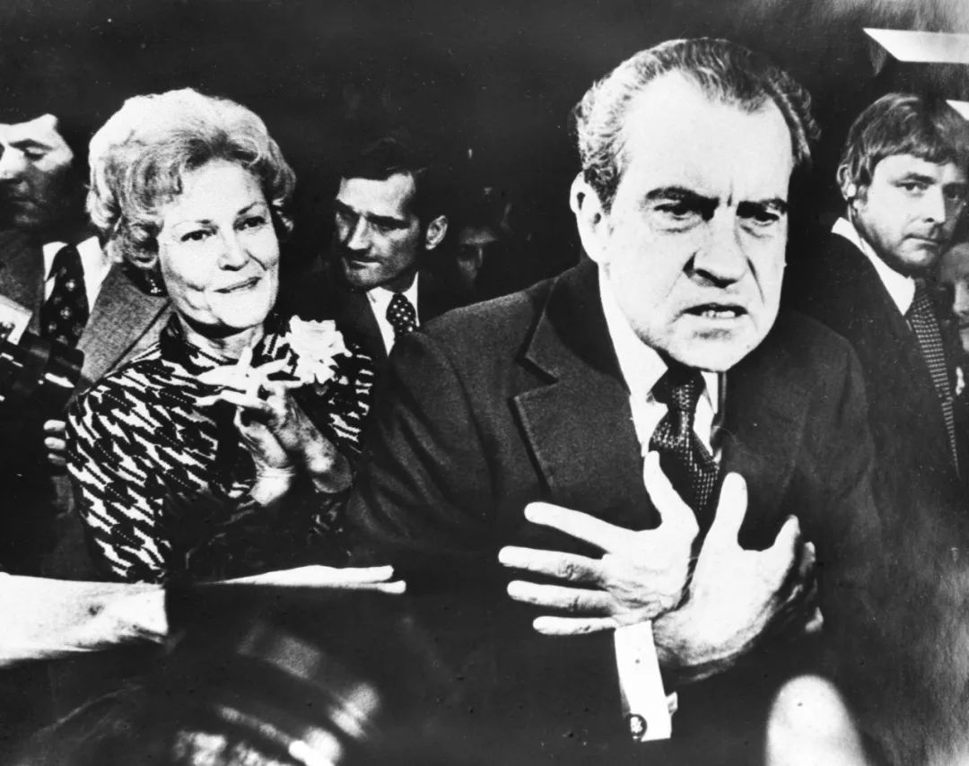 ▲这是尼克松在“水门事件”曝光后举行记者招待会的资料照片（摄于1973年）。新华社发
