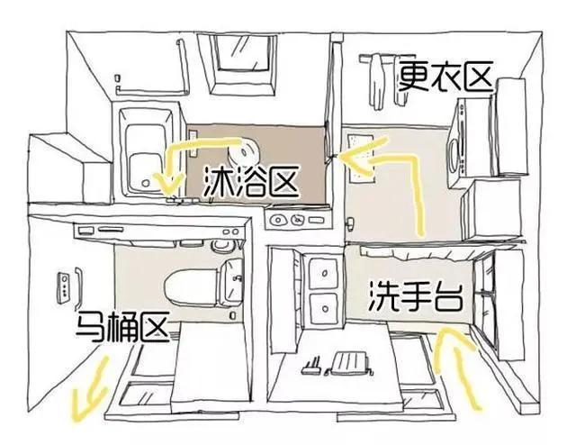 日式卫生间设计平面图图片