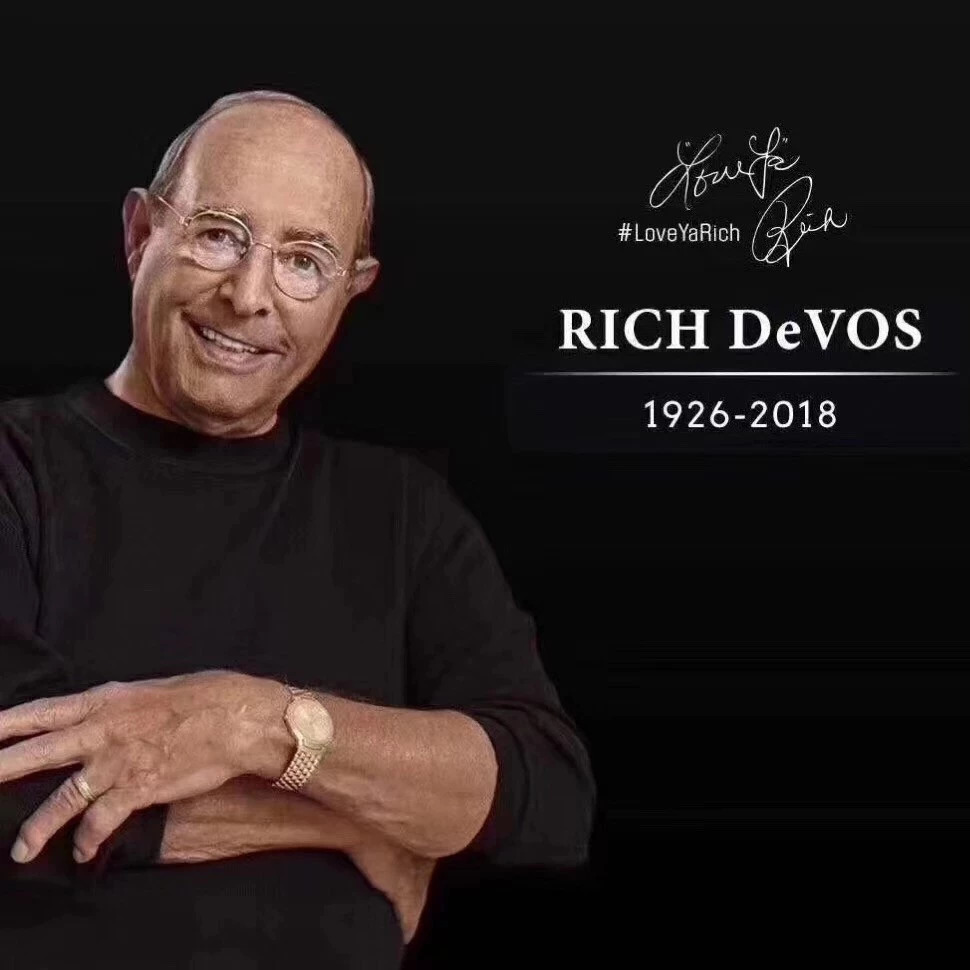 安利公司联合创办人理查狄维士先生辞世 享年92岁