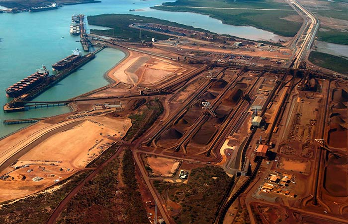 资料图:澳大利亚黑德兰港铁矿石码头(澳大利亚abc新闻网图)
