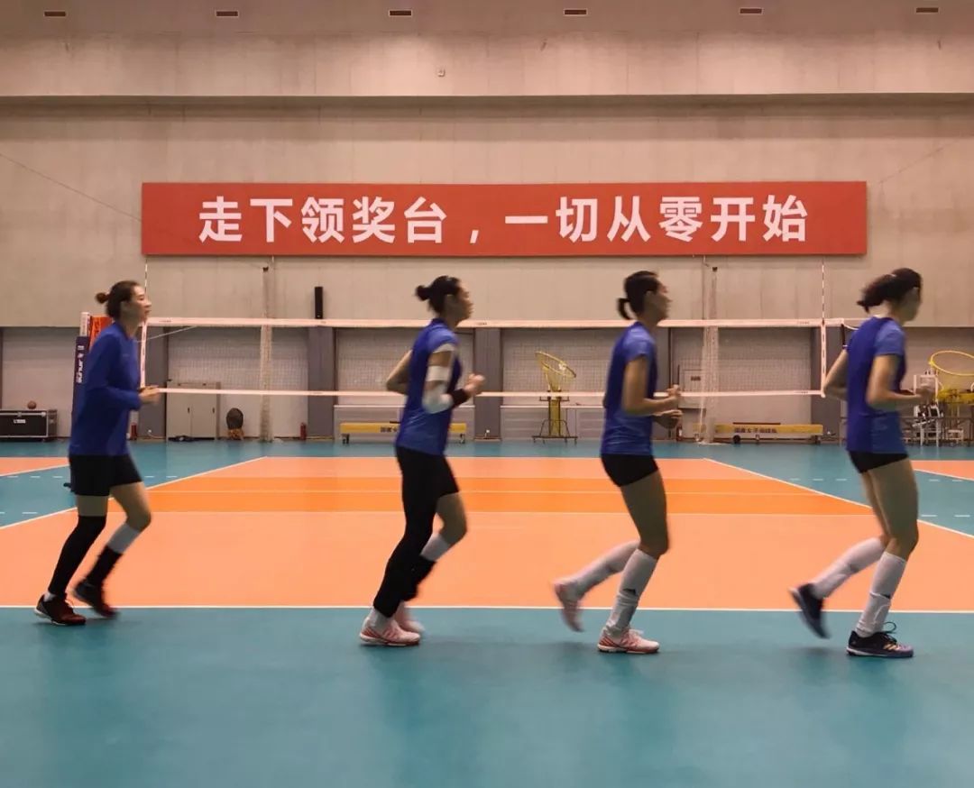 中国女排部分人员在北京集训