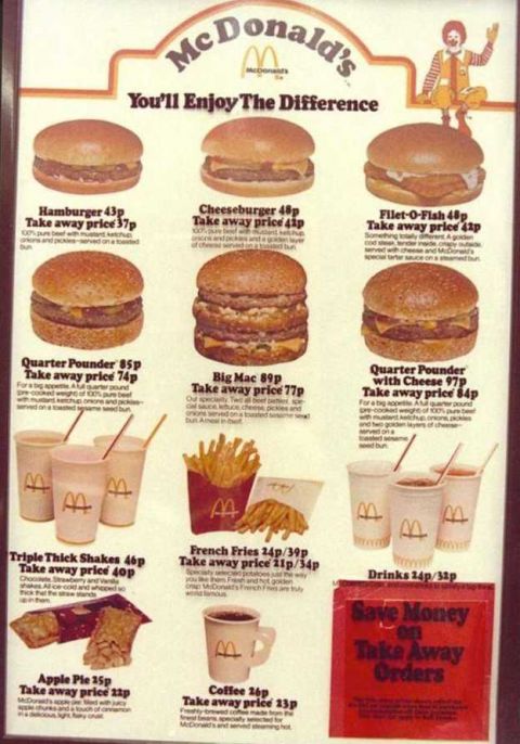 几十年来,麦当劳的菜单增加了许多的选择