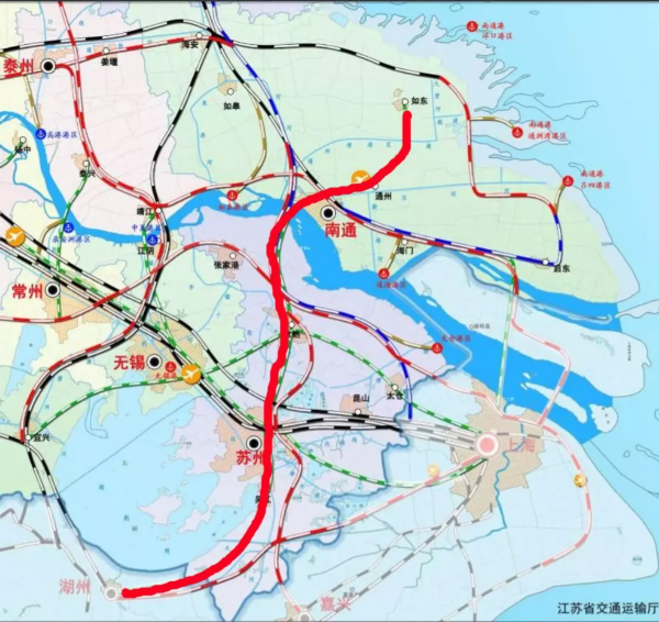 省政府规划全文公布南通将建这些过江通道示意图