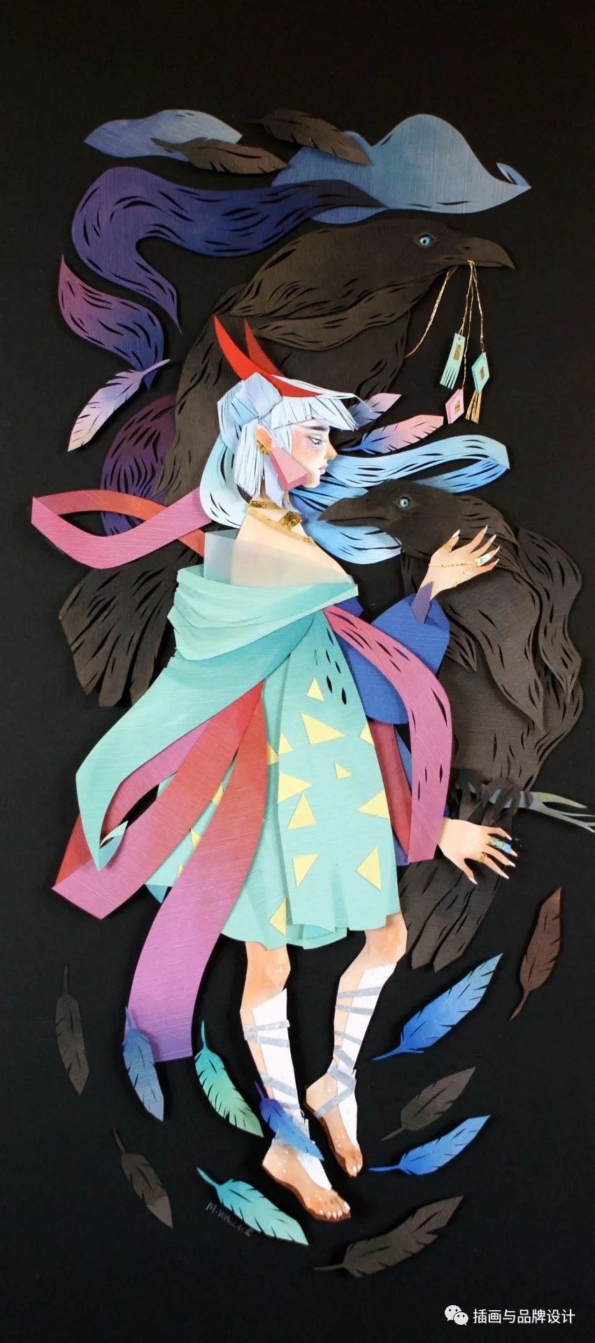 插画丨他用纸艺和水彩创作神话幻想世界美到窒息