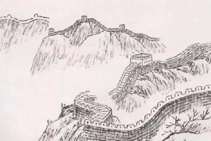 中国画写意古长城绘画教程看中华矗立了千年的伟大建筑