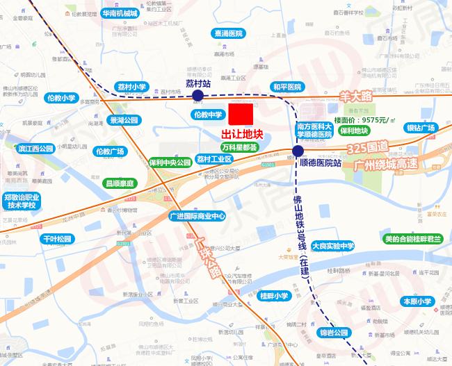 【佛山土地专题】 11月14日,顺德区挂牌转让一宗伦教荔村南苑东路以北