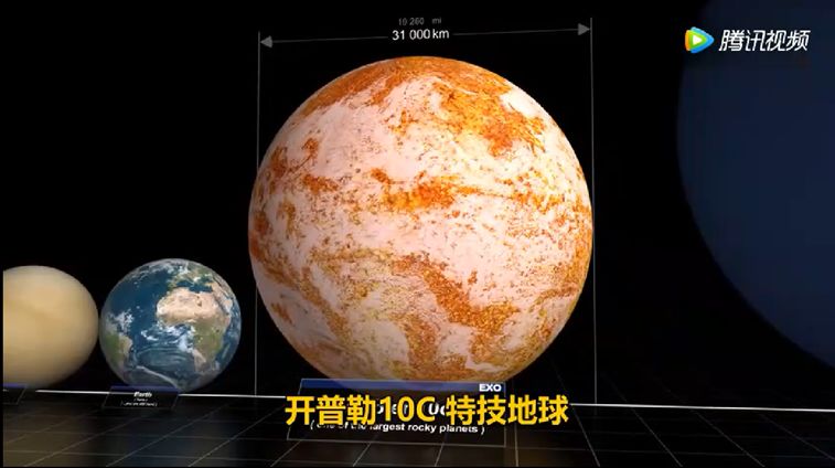 开普勒10c,特技地球,直径31000km