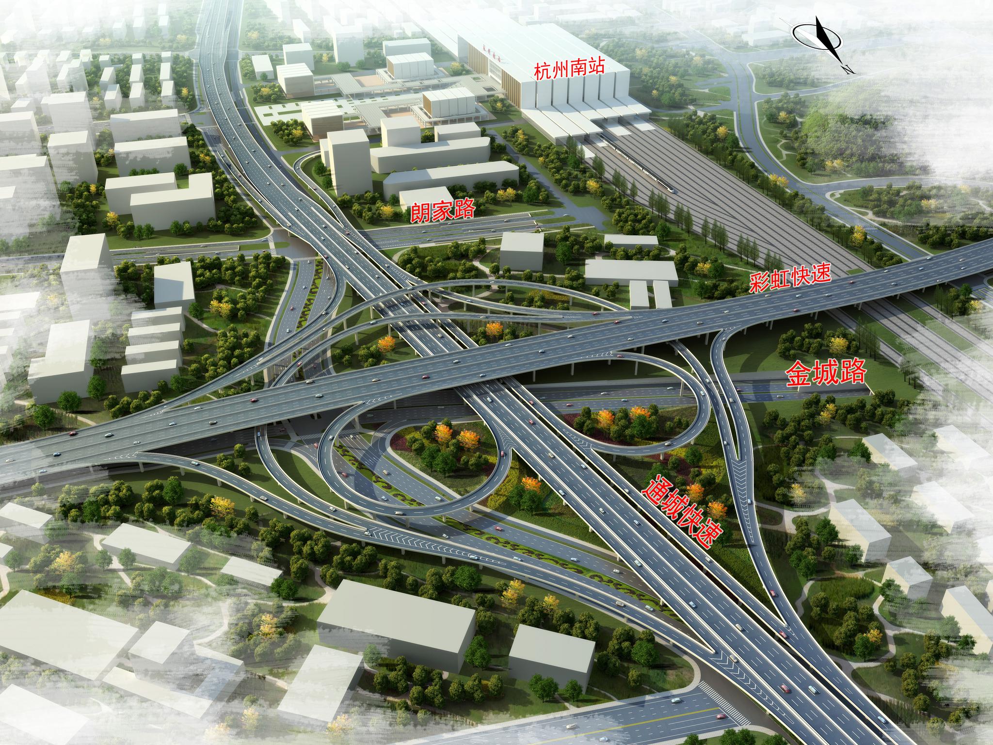 杭州江南区域"三纵两横"快速路全面启动建设