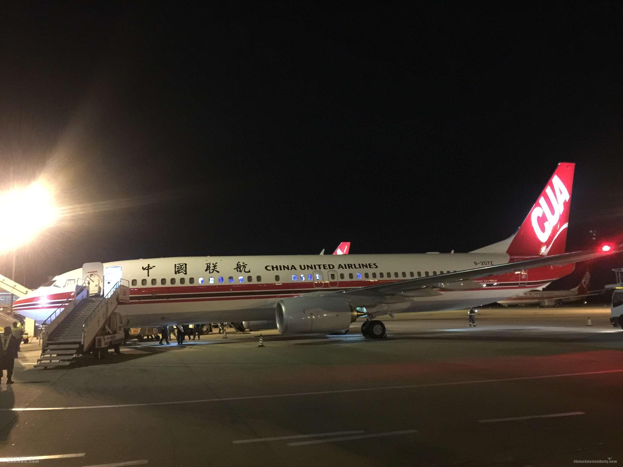 年底又迎新飞机中联航机队规模达49架