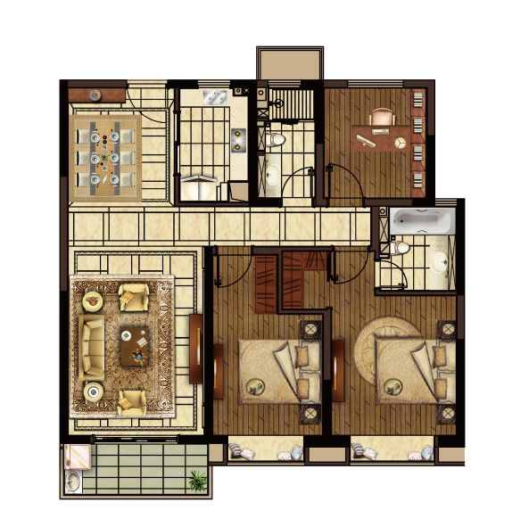 精装交付,总共不到400套,户型建面125—220㎡,限价3