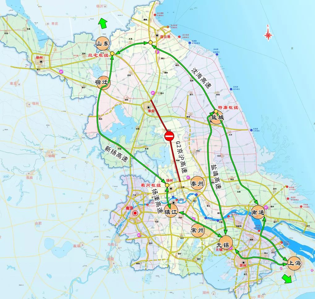 京沪高速淮安江都段施工部分路段限行驾车人注意绕行