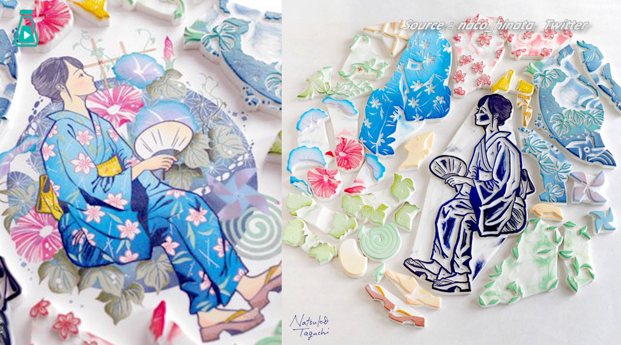 超美超舒适的橡皮章套色过程