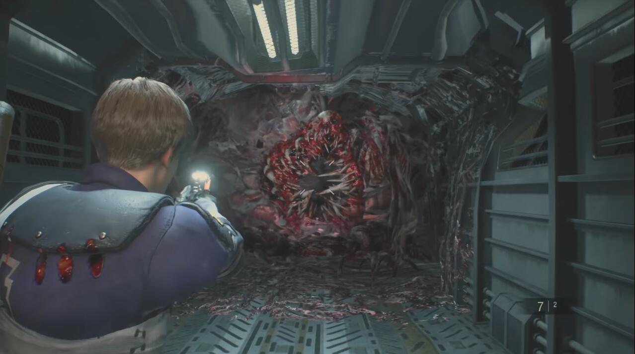 用全新的re引擎还原出了经典1998年原版的《生化危机2》游戏体验