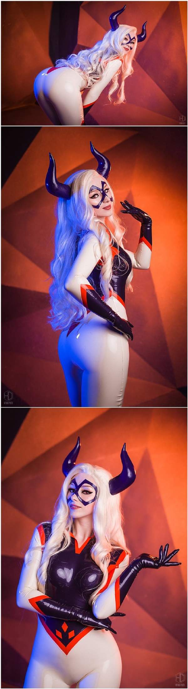 火辣妹子cos《我的英雄学院》山岭女侠 圆润翘臀超美