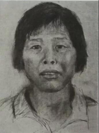 警方根据描述绘制的“梅姨”画像。