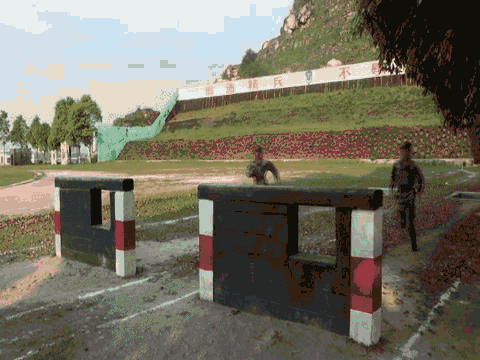 一,跨桩    反向通过 二,壕沟   反向通过 三,矮墙   反向通过 四,高